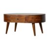 Rounded Coffee Table - Chestnut - Image 3