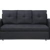 Aiden - Linen Fabric Sleeper Sofa With Tufting - Black - Image 3
