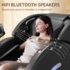 Full Body Massage Chair, Full Body Zero Gravity With 3D Massage Mechanism, 6 Auto Massage Mode, Waist And Calf Heater, Foot Roller, Bluetooth Speaker - Black - Image 10