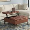 Laura - Lift Top Storage Ottoman - Brown - Image 5
