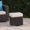 Santa Rosa - Outdoor Ottoman With Water Resistant Cushion - Multi Brown / Beige - Image 3
