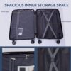 Hardshell Suitcase Spinner Wheels Pp Luggage Sets Lightweight Suitcase With Tsa Lock, 3 Piece Set (20/24/28) - Navy - Image 8