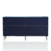Modern Lacquered 4 Door Wooden Cabinet Sideboard Buffet Server Cabinet Storage Cabinet, For Living Room, Entryway, Hallway, Office, Kitchen And Dining Room - Navy Blue - Image 12