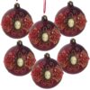 Christmas Ball Ornaments, Decorative Hanging Ball Christmas Tree Ornaments For Holiday Decorations (Set of 6) - Red - Image 2