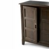 Burlington - Low Storage Cabinet - Mahogany Brown - Image 5