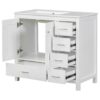 Bathroom Vanity With Ceramic Sink Combo, Abundant Storage Cabinet -2 Soft-Close Doors And 5 Drawers - White - Image 17