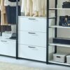 Fiona - Freestanding Walk In Wood Closet System & Metal Frame Durable Storage Solution Melamine - White - Image 8
