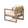4 Pieces Acacia Wood Patio Furniture Set, Outdoor Furniture With Coffee Table, Patio Conversation Set Deep Seating With Soft Cushion, Porch Chairs For Backyard Porch Balcony - Brown Wash / Beige - Image 11