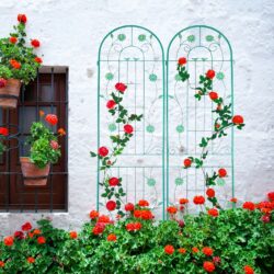 4 Pack Metal Garden Trellis Rustproof Trellis For Climbing Plant Outdoor Flower Support - Green