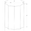Drum Accent Side Table, Contemporary & Modern - Gold - Image 9