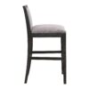 Bar Stools (Set of 2), Rubber Wood Frame, Retro Bar Chairs Suitable For Kitchen Island - Black / Gray - Image 10