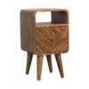 Mini Lille Curved Nightstand - Oak - Image 2