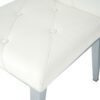 Modern Light Luxury Dining Chair (Set of 2) Upholstery With Electroplated Legs - White - Image 18