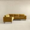 Amber - Velvet Corner Sectional Sofa - Yellow - Image 2
