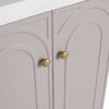 Contemporary Freestanding Bathroom Vanity With 2 Soft Close Cabinet Doors, Excluding Sink - Khaki - Image 16