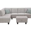 Alger - 98" Wide Left Hand Facing Sofa & Chaise With Ottoman - Light Gray - Image 6