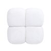 Pixel - Oversized Square Tufted Pouf Ottoman - Almond White - Image 4