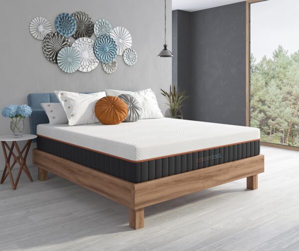 CopperCool 12" King Hybrid Memory Foam Mattress - Gray