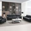 Eilene - Top Grain Leather Sofa - Black - Image 6