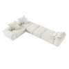 Modern Oversized Modular Sectional Sofa, Sparkling Chenille Fabric Soft Cushion Sofa With 6 Pillows, 6 Pieces Diy Combination Tufted Sofa, No Assembly Required - Beige - Image 19