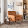Claire - Genuine Leather Lounge Chair - Tan - Image 6