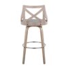 Charlotte - Farmhouse Fixed Height Barstool With Swivel With Round Footrest (Set of 2) - Light Gray - Image 5