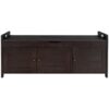 Storage Bench With 3 Shutter-Shaped Doors, Shoe Bench With Removable Cushion And Hidden Storage Space - Espresso - Image 9