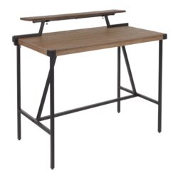 Gia - Industrial Counter Table - Black / Brown