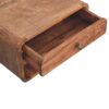 Curved Wall Mounted Bedside Table With Open Slot - Caramel - Image 2