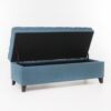 Juliana - Storage Ottoman With Stylish Designб Fabric And Birch Legs - Blue - Image 13