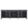 Modern Transitional 3 Shelf Open Storage 70" TV Stand For 80" TVs - Charcoal - Image 3