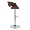 Curvo - Mid-Century Modern Adjustable Barstool With Swivel (Set of 2) - Walnut / Charcoal - Image 3