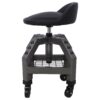 Pneumatic 360 Degree Swivel Stool, Mechanics Rolling Creeper Seat, Heavy Duty Rolling Mechanics Stool, Shop Stool With Casters - Gray - Image 8