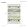 Sphinx - Indoor & Outdoor Washable Non - Slip Accent Rug - Beige Multi / Green Multi - Image 3