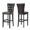 Bar Stools, Upholstered Barstools Armless (Set of 2) - Brown - Image 3