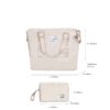 5 Piece Set (20"24"28 +A Travel Bag And A Toiletry Bag), Hard Case Spinner Wheels Luggage Sets With Tsa Lock Carry On Suitcase Luggage Durable Suitcase - Creamy White - Image 8