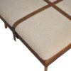Buffalo - Large Square Hide Leather Footstool - Brown - Image 3