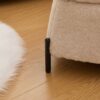 2 Piece Upholstered Storage Ottoman Set With Metal Legs Foot Stool Coffee Side Table Reversible Lid Light - Light Camel - Image 11