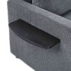 Twin Size Sofa Bed Sleeper Sofa Loveseat Sofa With Foldable Mattress, USB Ports, Side Table & Storage Pocket - Gray - Image 16