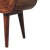 Circular Bedside Table With Open Slot - Caramel - Image 6