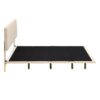 Queen Size Upholstered Bed With Sensor Light And Headboard, Floating Platform Bed - Beige - Image 2