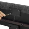 King Size Upholstered Platform Bed - Charcoal Gray - Image 4