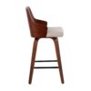 Ariana - Mid-Century Modern Counter Stool (Set of 2) - Walnut / Beige - Image 3
