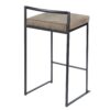 Fuji - Contemporary Stackable Counter Stool (Set of 2) - Brown / Black - Image 4