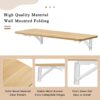 Laundry Room Folding Table Wall Mounted Folding Table For Small Spaces, Fold Down Desk, Workbench, Addition To Garage & Shed - Burly Wood - Image 12
