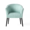 Sonorous - Upholstered Accent Chair With Low Back And Wood Legs - Light Blue / Black - Image 8
