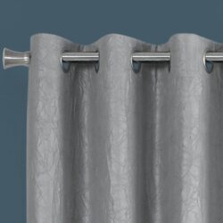 2 Pieces Set, Curtain Panel, Room Darkening, Grommet, Versatile Use - Silver