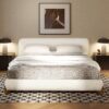 Alpine - King Puffy Modern Platform Bed - Ivory White - Image 10
