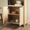 Modern 3 Shelf Open Arched Bookcase Cabinet - Oak - Image 7