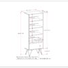 Chase - Tall Bookcase - Rustic Natural Aged Brown - Image 11